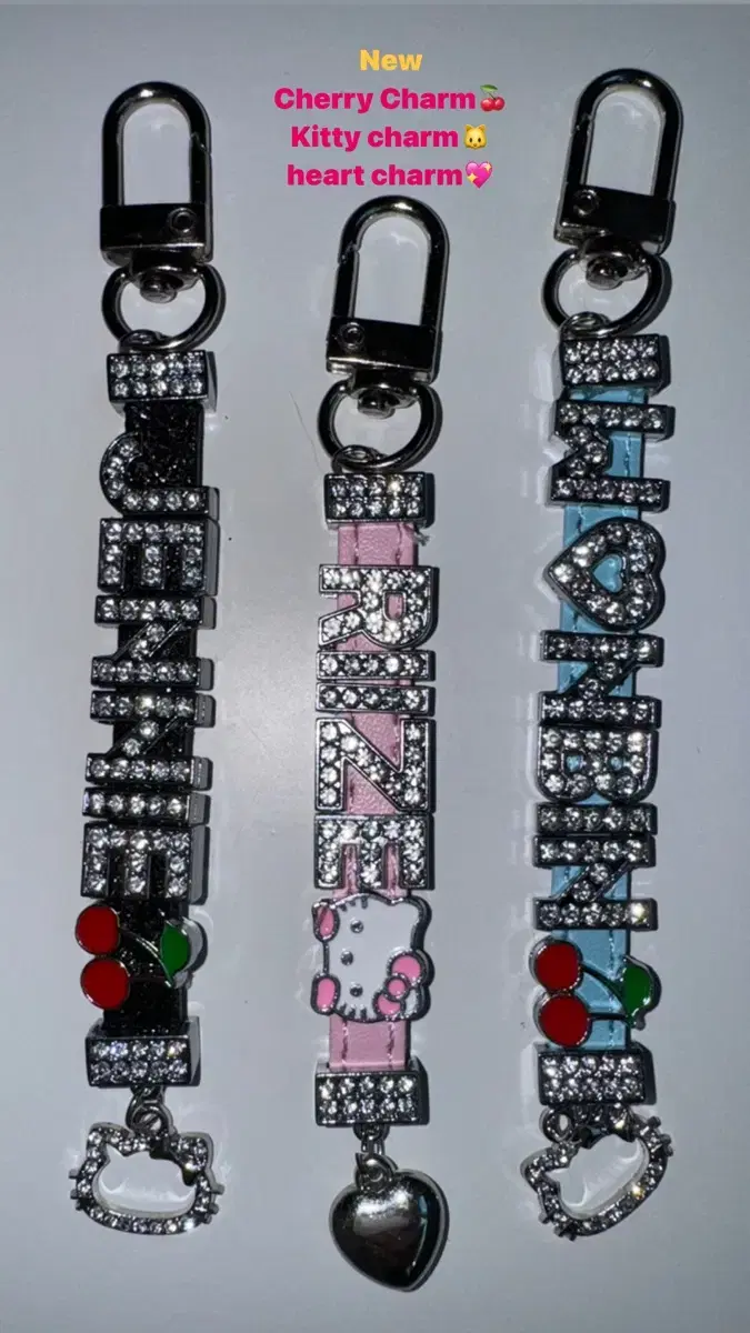 New) Cubic Initials keyring Made by -Rize wonbin black pink jennie Kitty Cherry