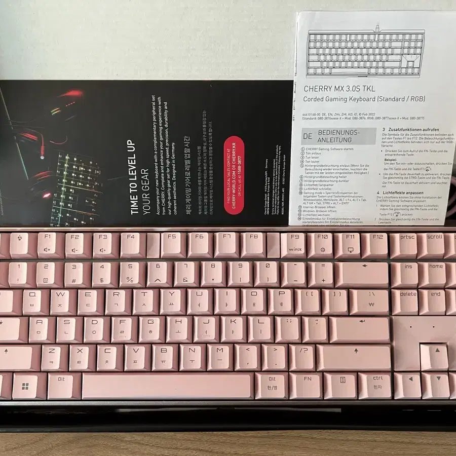 CHERRY MX BOARD 3.0S TKL 청축 핑크