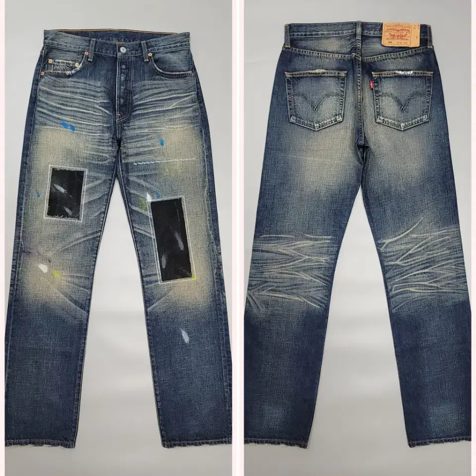 00s 리바이스 501 패치워크 페인팅 리폼 (W30) LEVIS