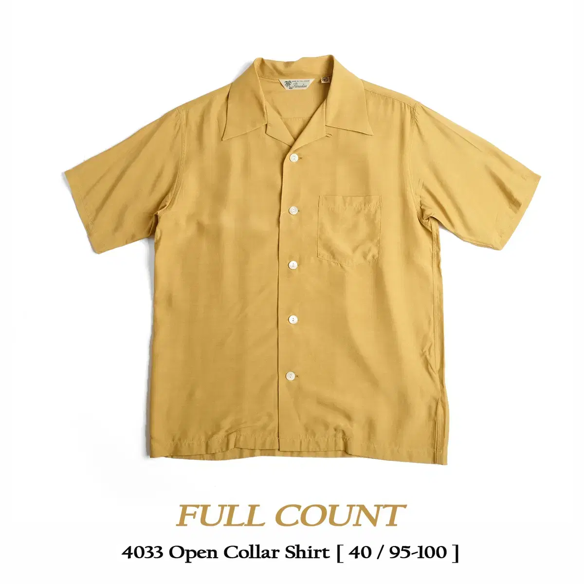 Full Count 4033 Classic Rayon Shirt Size 40 (95-100)