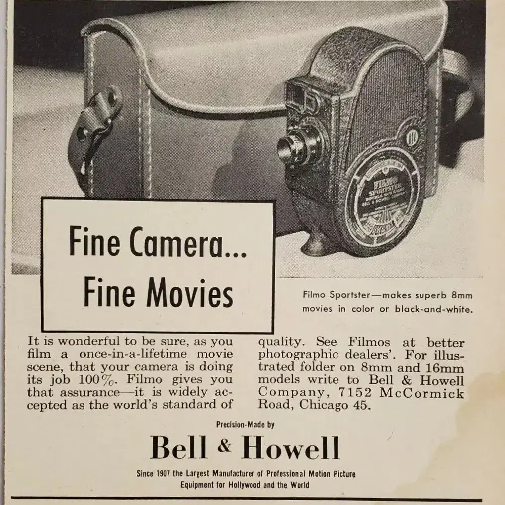 빈티지 Bell & Howell Filmo Double Run Eight