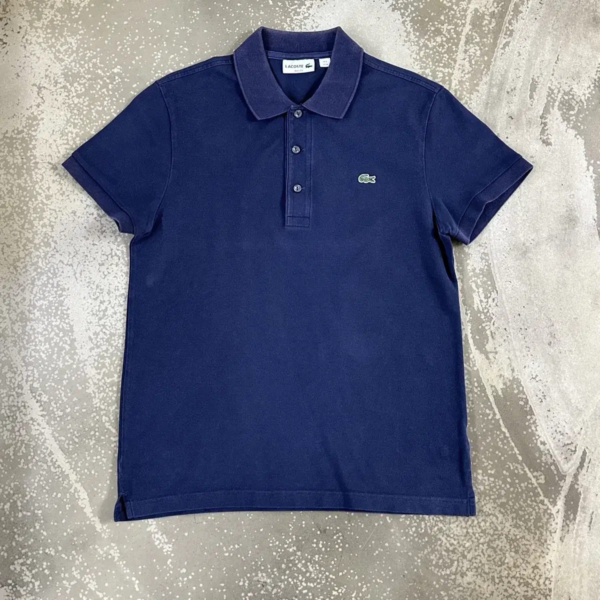 Lacoste Navy Blue PK Short Sleeve Karati FR4