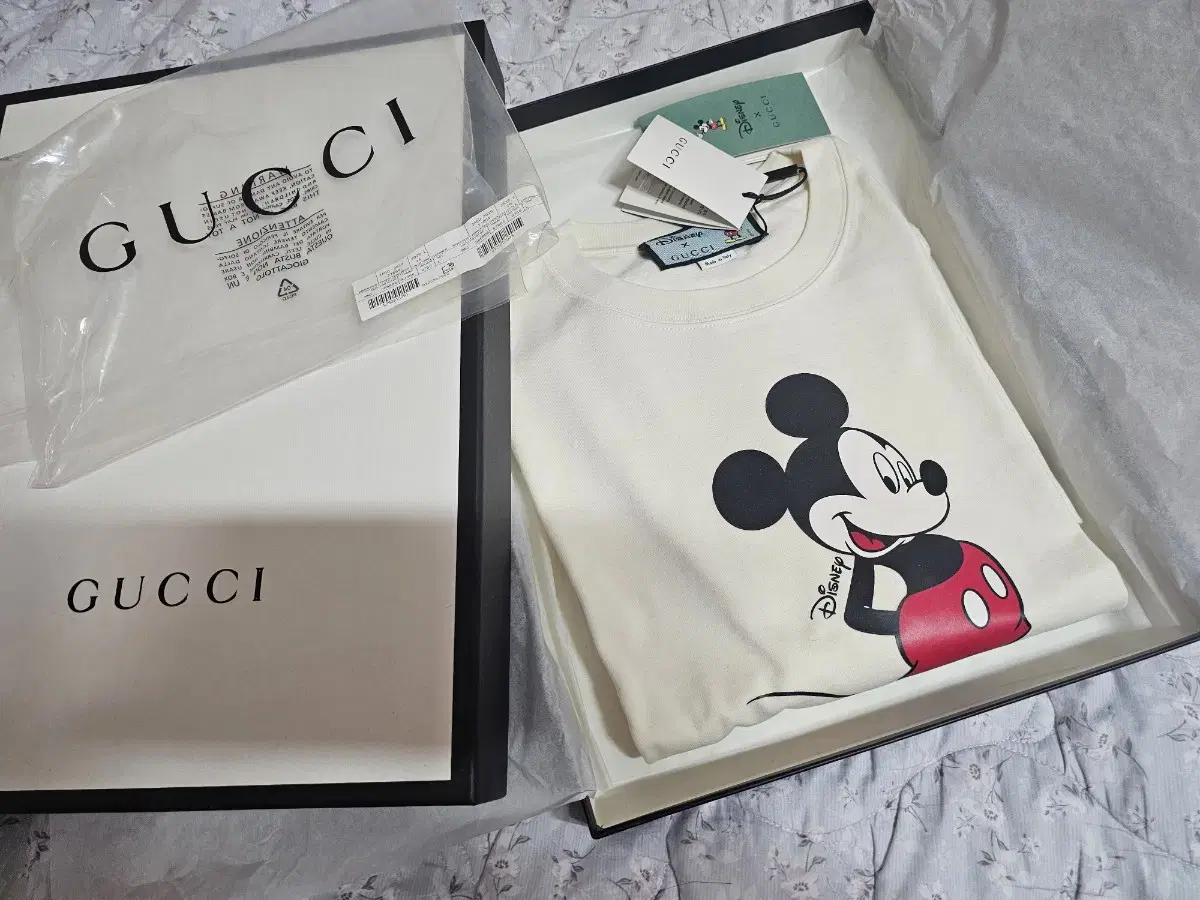 Genuine Gucci X Disney Mickey Mouse Collaboration Short Sleeve Oversized T-shirt Size L