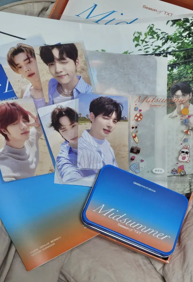 Price drop) excluding txt mid-summer q's full set skyblue photocard deactivated