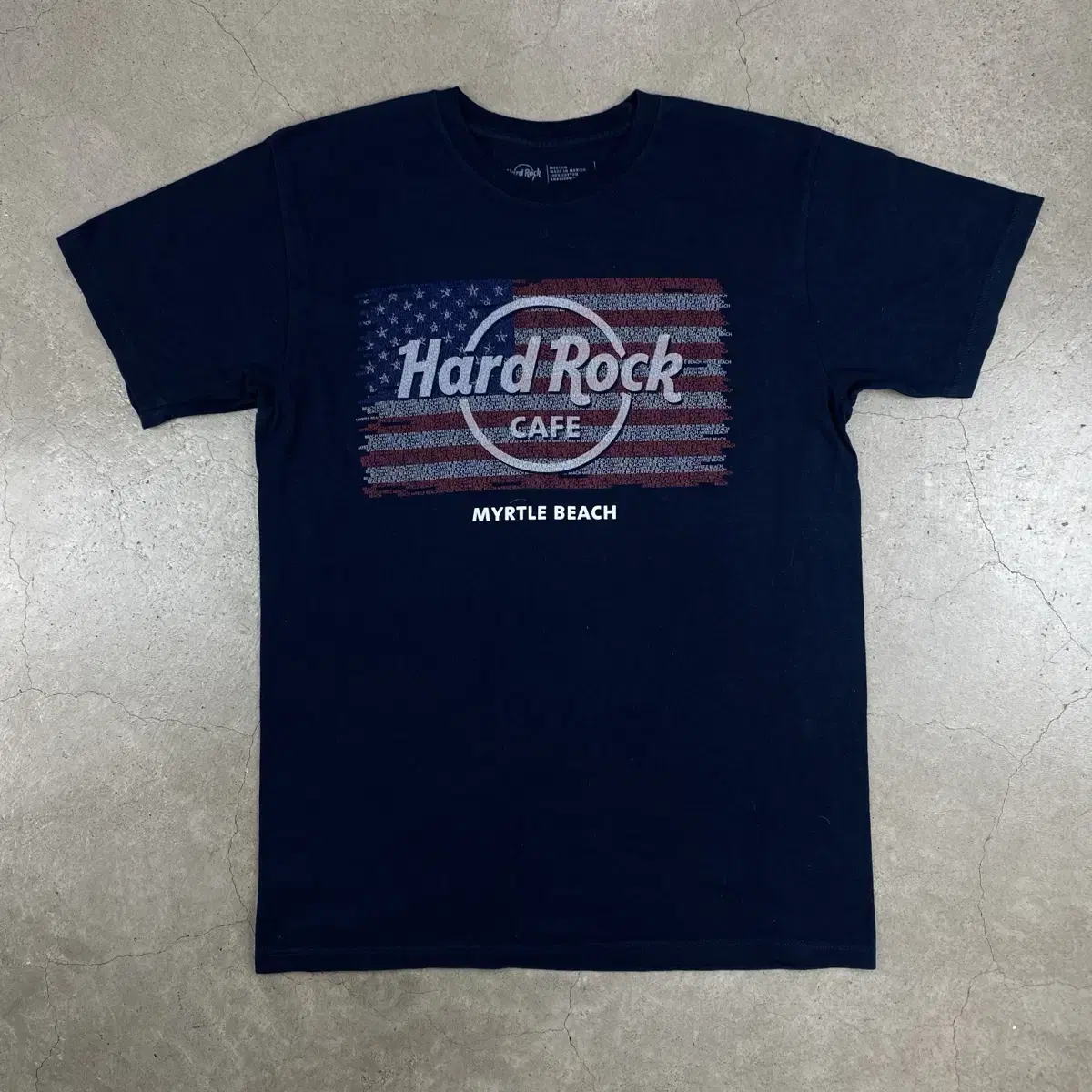 Hard Rock Cafe Myrtle Beach Logo Navy Vahn Tee