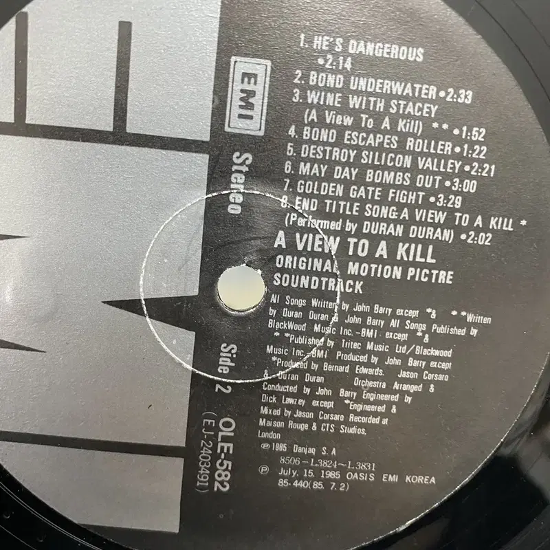 A VIEW TO A KILL LP / AA3677