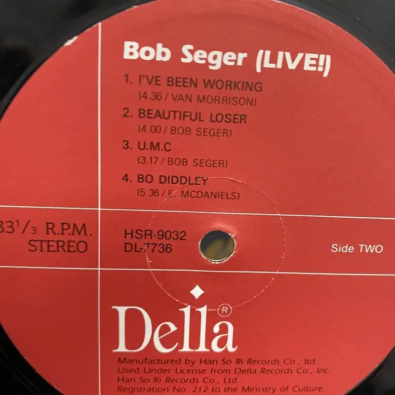 BOB SEGER LIVE LP / AA3685