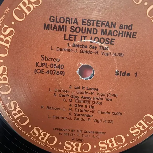 GLORIA ESTEFAN  LP / AA3698