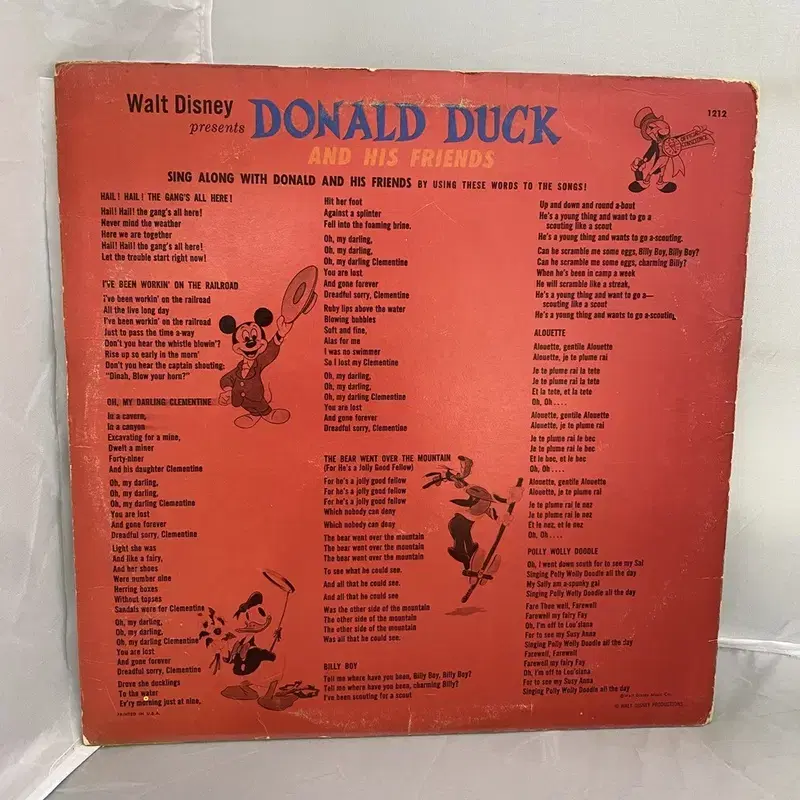 DONALD DUCK AND HIS FRIENDS LP / AA3715