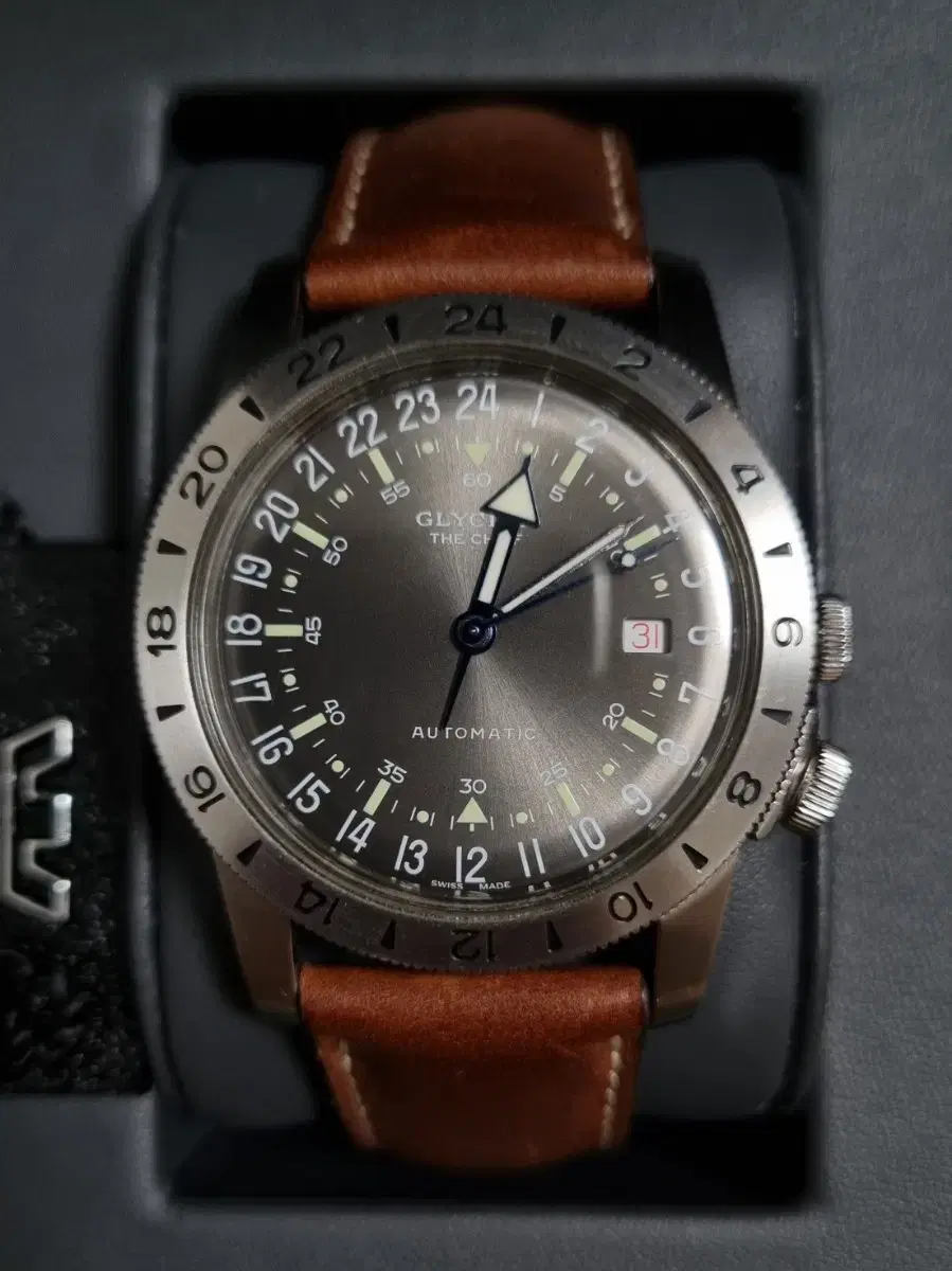 [GLYCINE] 글라이신 Airman The Chief 시계 건메탈