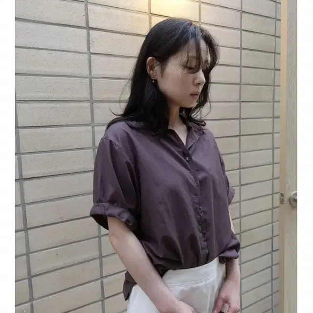 모크 mok tissue roll-up shirts 롤업 반팔 셔츠