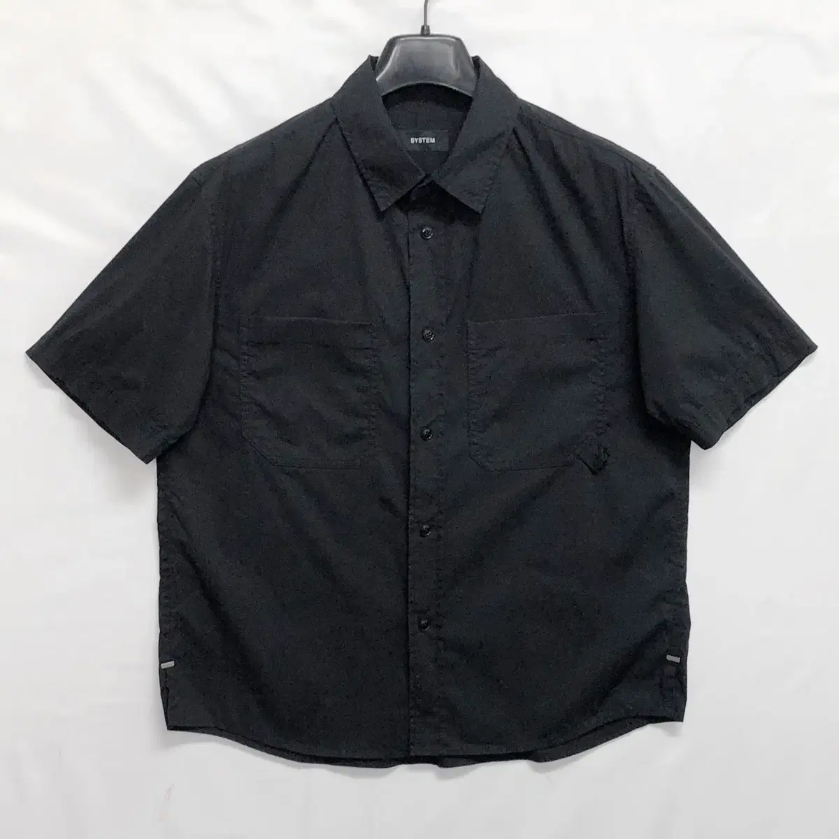 System Homme Pocket Black Shirt/Men's 95/78