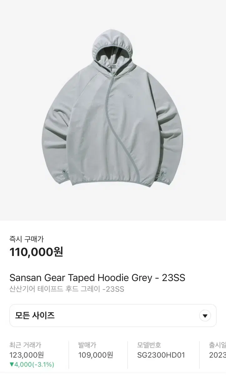 23SS San San Gear Tapered Hoodie Gray 3