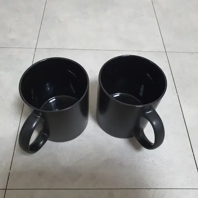 커플 블랙 머그 컵 Mug Cup 2개