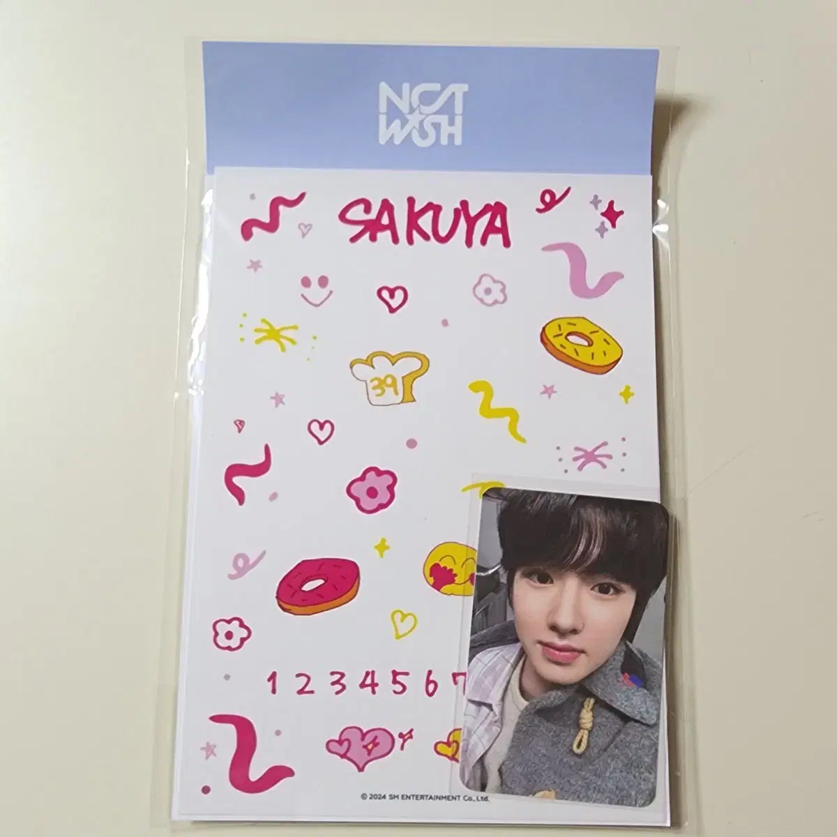 NCT wish Photocard Deco sticker Sakuya sealed Poka