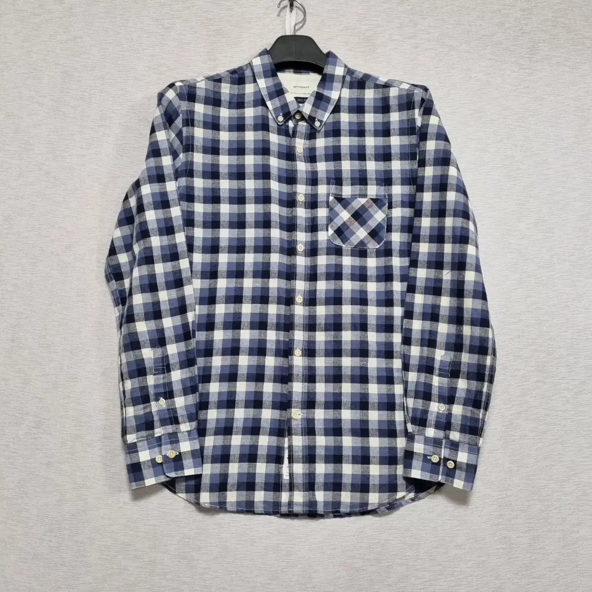 Secondmove Linen Check Shirt Men100ㅡ0802