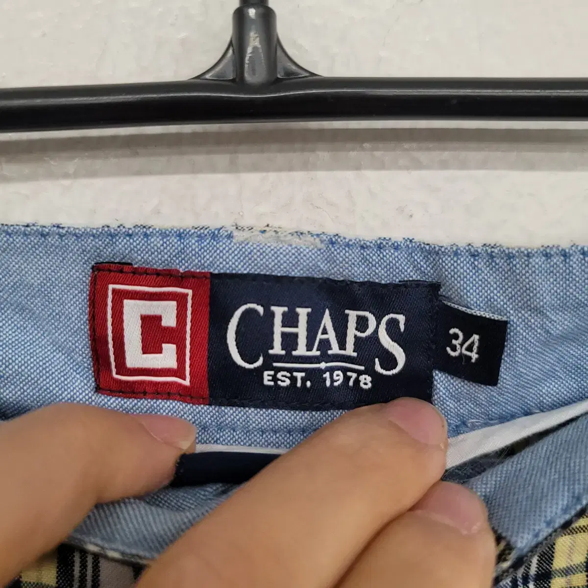 [34 inch] CHAPS 랄프로렌 체크 패턴 하프 팬츠