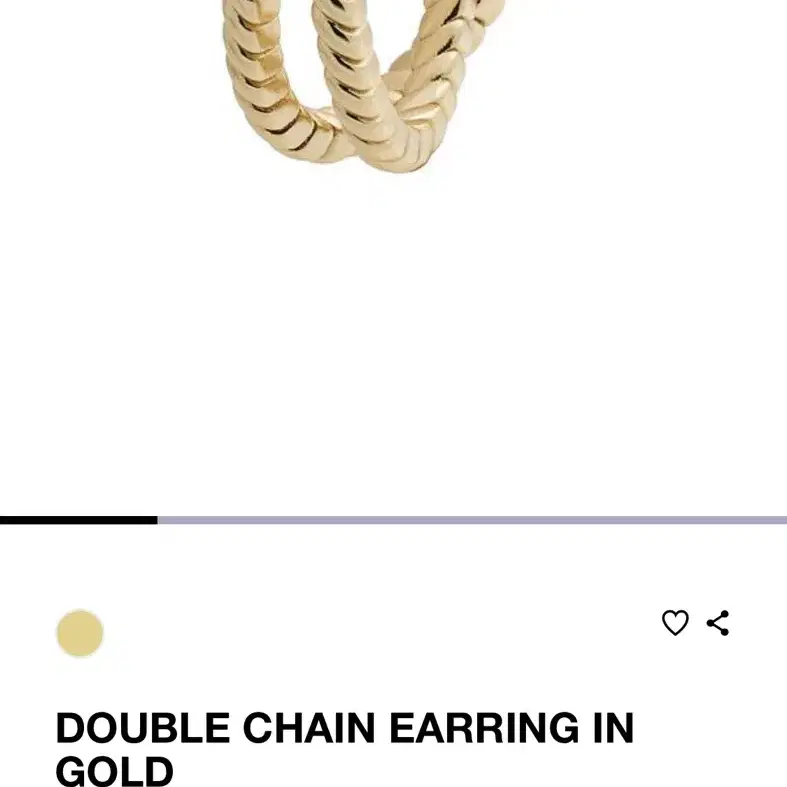 다이닛 DOUBLE CHAIN EARRING IN GOLD