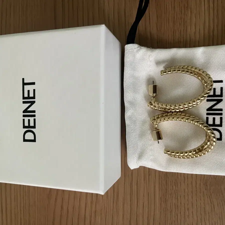 다이닛 DOUBLE CHAIN EARRING IN GOLD