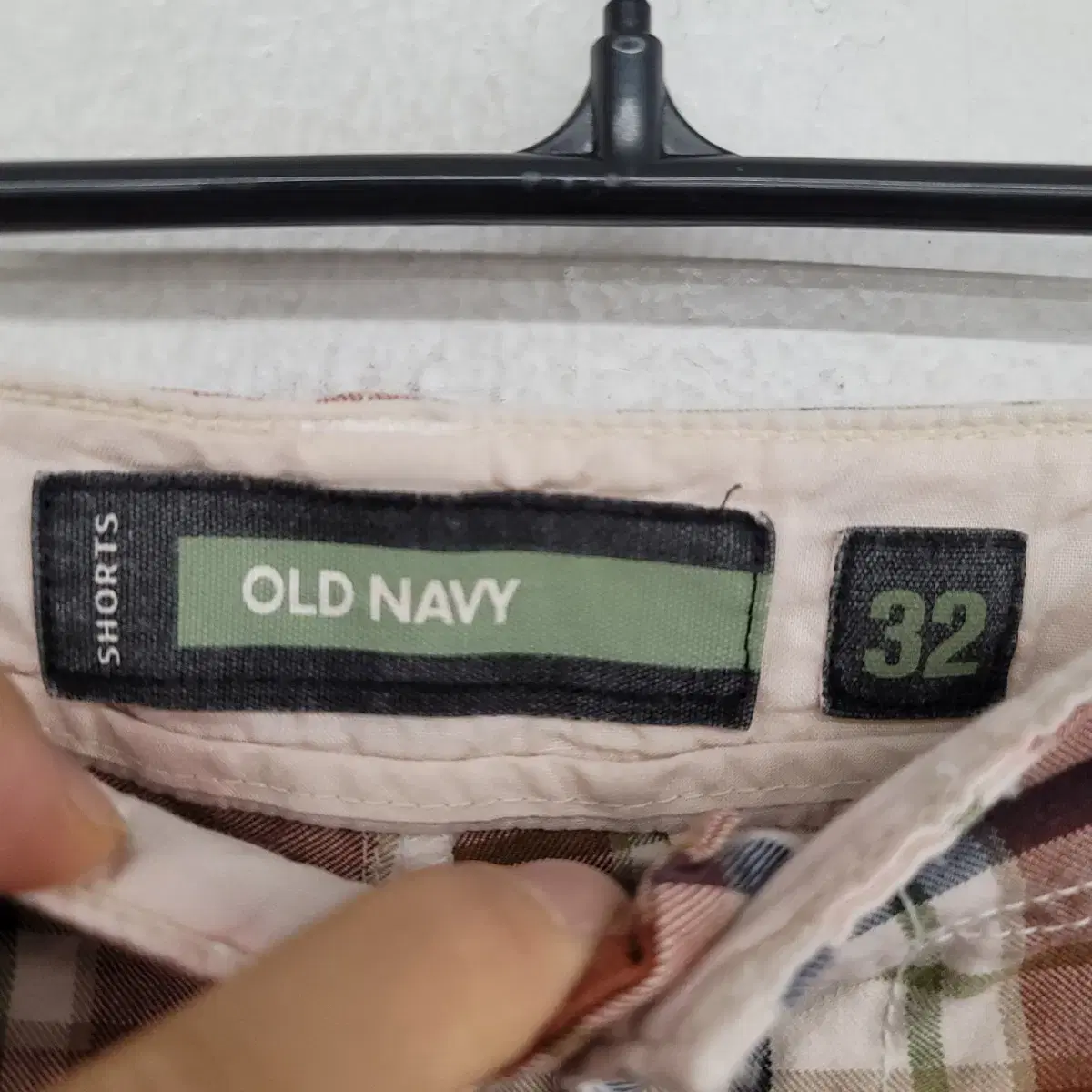 [32 inch] OLD NAVY 체크 패턴 하프 팬츠