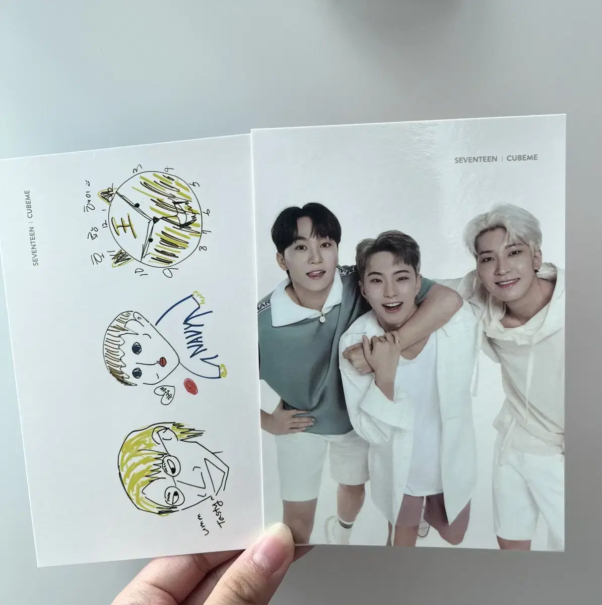 Hoshi wonwoo seungkwan Kubomi postcard WTS