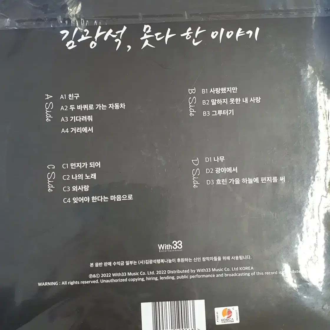 김광석2lp(못다한이야기)