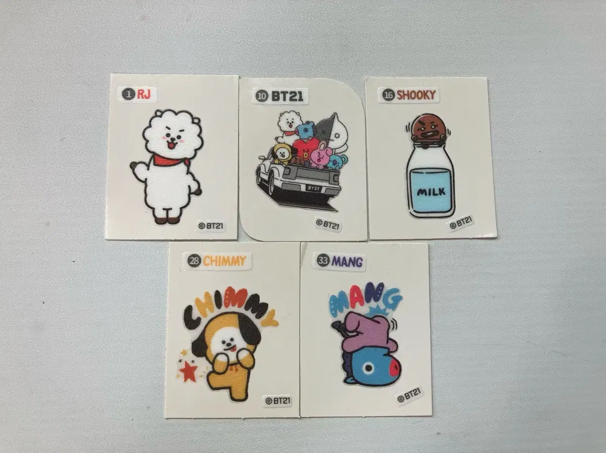 BT21띠부띠부씰 방탄 스티커