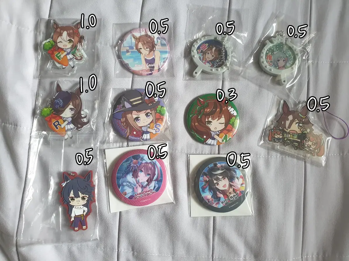 Umamusume acrylic Stand, Can Badge, Rubber Strap, Keyring