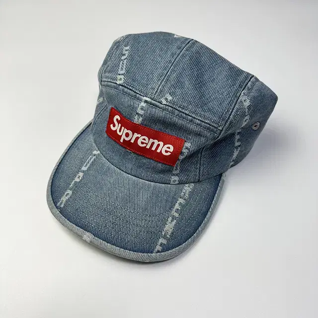 SUPREME 20FW Logo Stripe 슈프림 데님 캠프캡