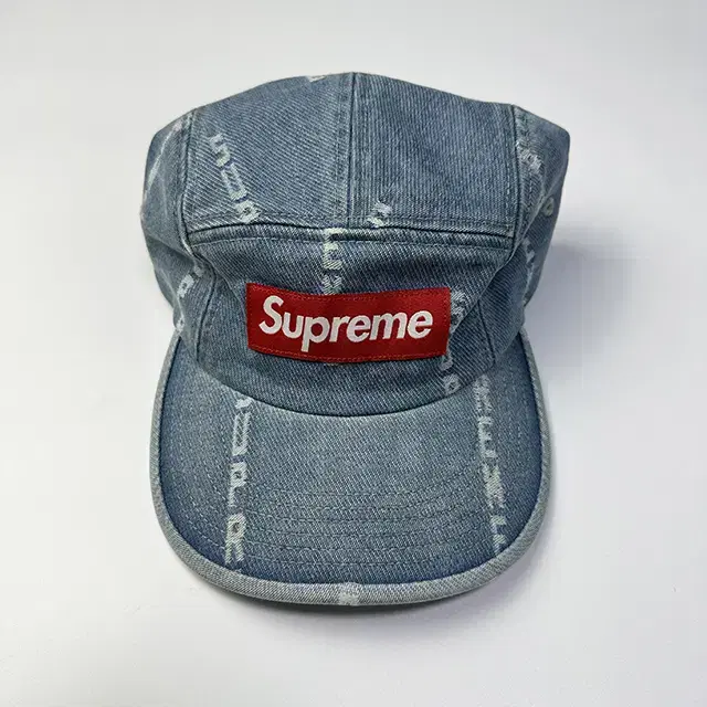 SUPREME 20FW Logo Stripe 슈프림 데님 캠프캡