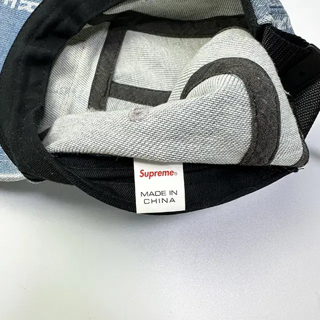 SUPREME 20FW Logo Stripe 슈프림 데님 캠프캡