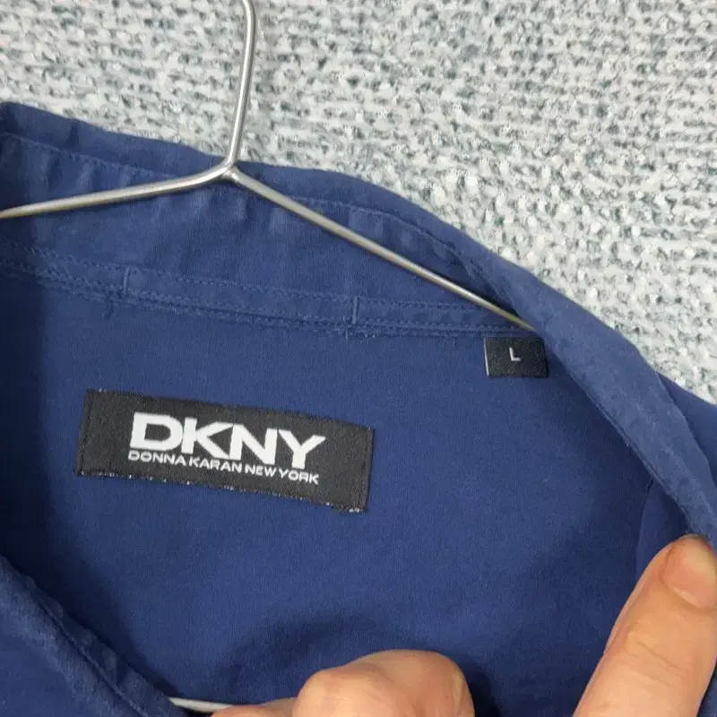 DKNY 네이비 코튼 셔츠 L