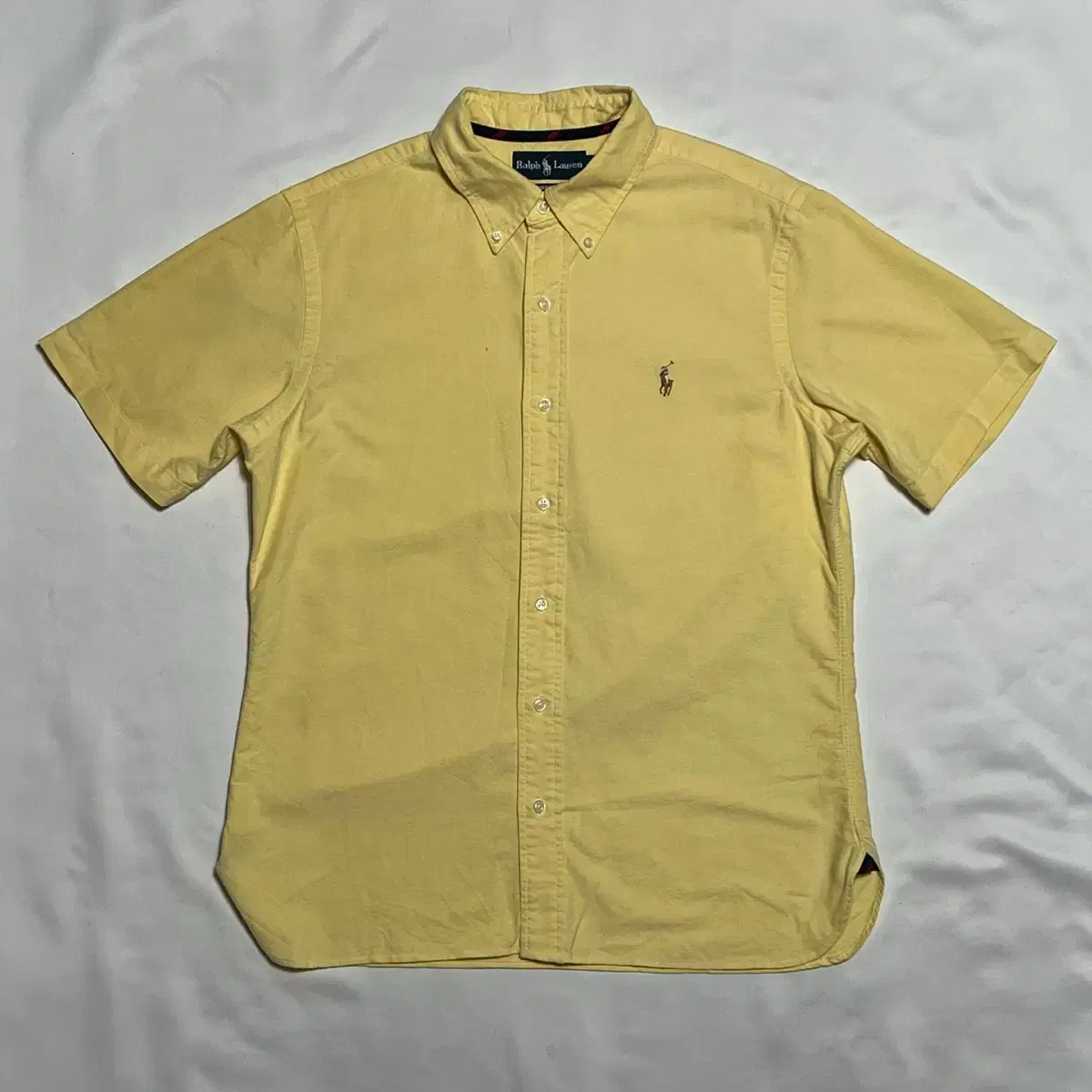 L 90s Polo Ralph Lauren Yellow Short Sleeve Shirt