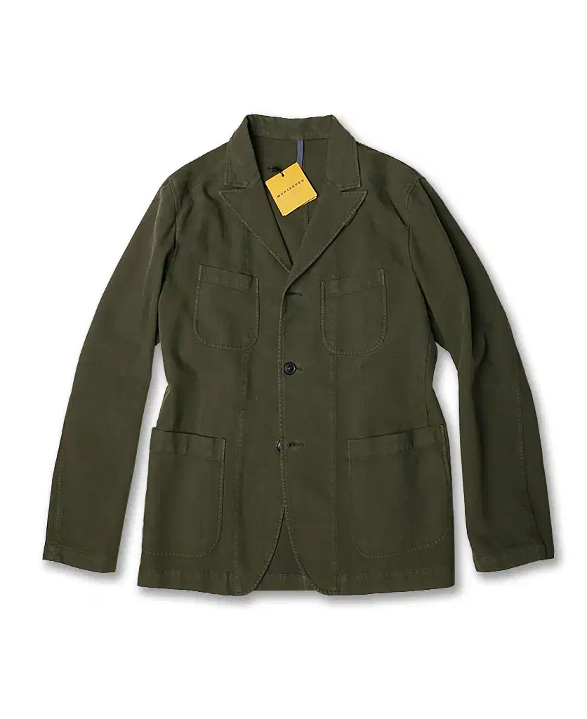 Montedoro Khaki cotton three-button casual jacket