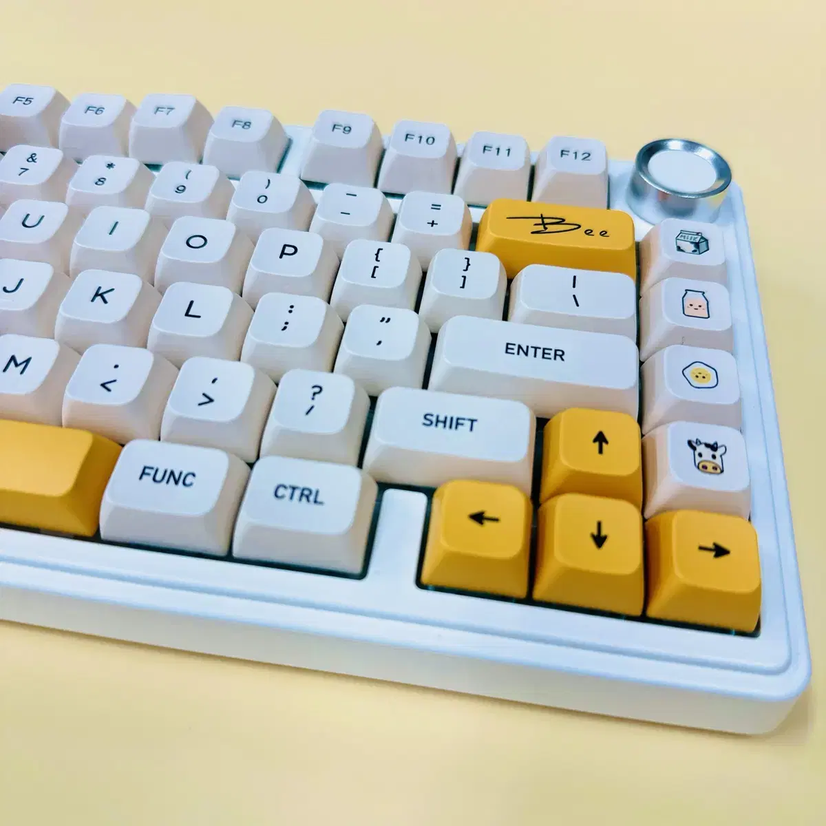 꿀벌키캡 옐로우 영문 키보드 키캡 XDA PBT 기계식키보드용