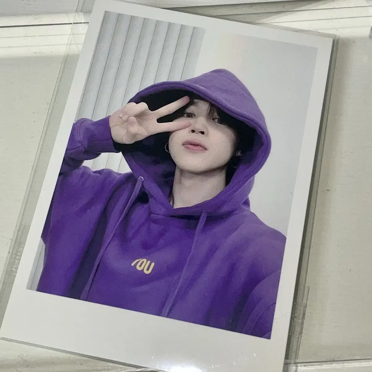 bangtan jimin with u hooded photocard