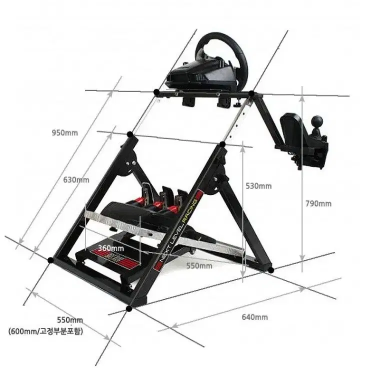 넥스트레벨레이싱 휠 거치대 고급 접이식