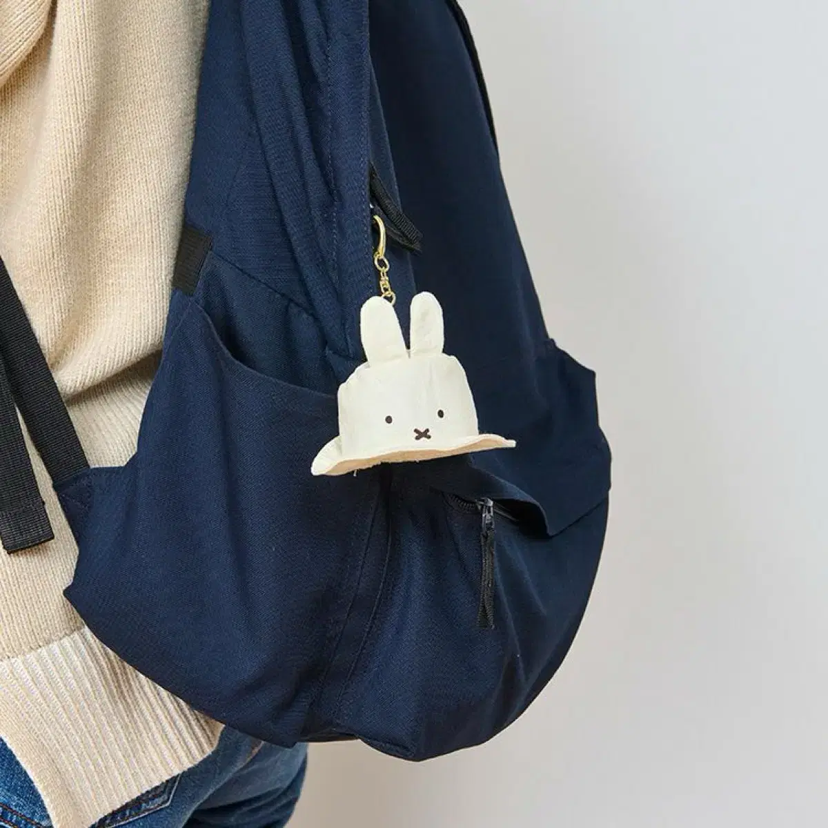 [새상품] 일본 miffy 미피 모자 마스코트 키링