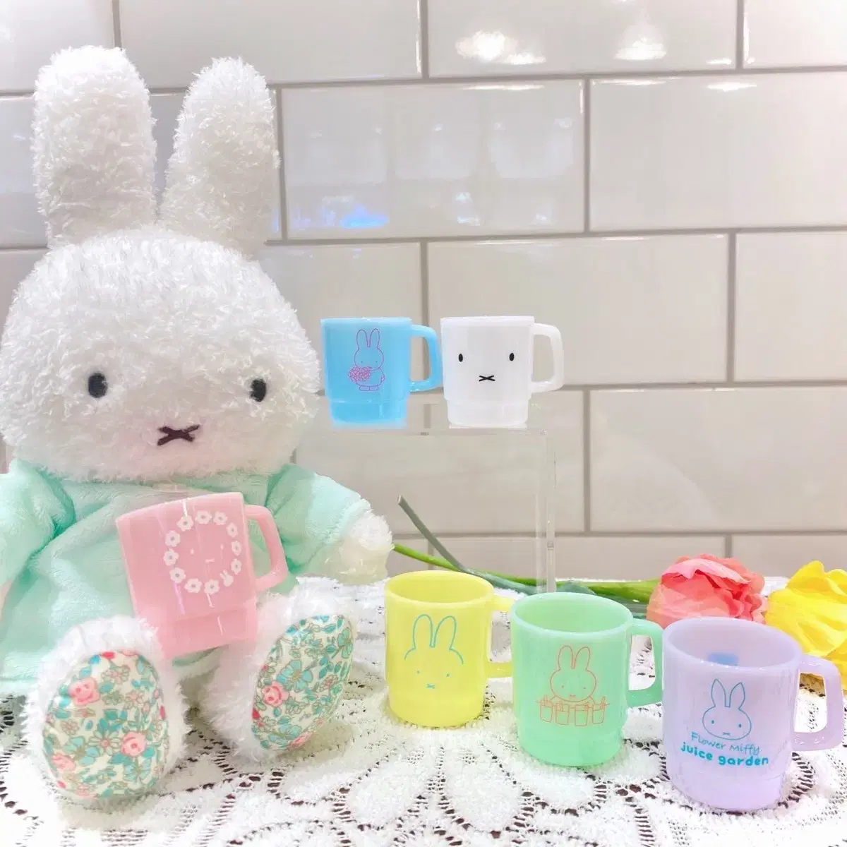 [새상품] 일본 miffy 미피 미니 머그컵 키링 6종