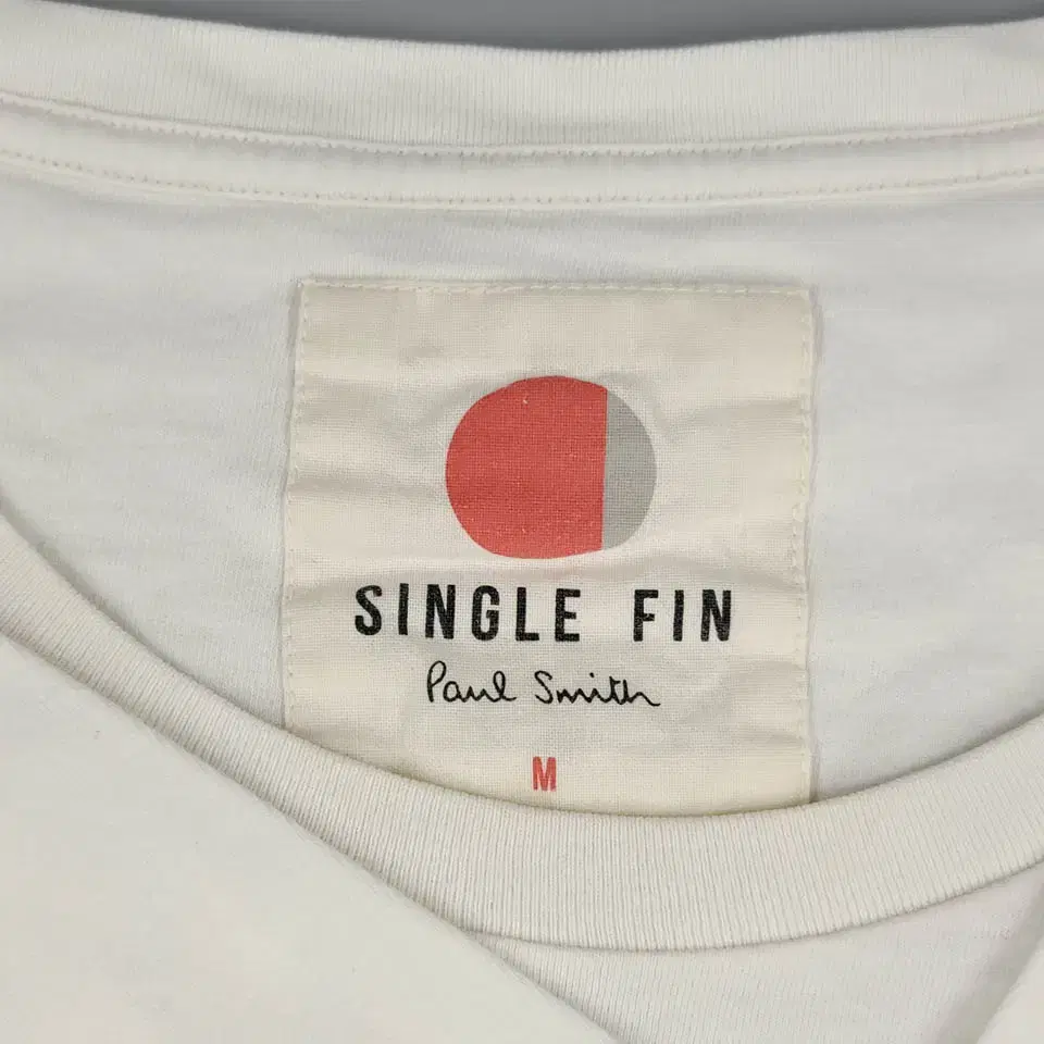 폴스미스 SINGLE FIN 화이트 블랙 몽키패치 코튼100 반팔 티셔츠