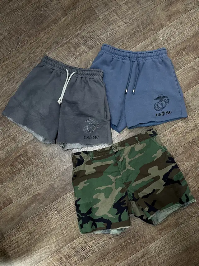 USMC, BDU Sweat & Camo Cutoff Shorts