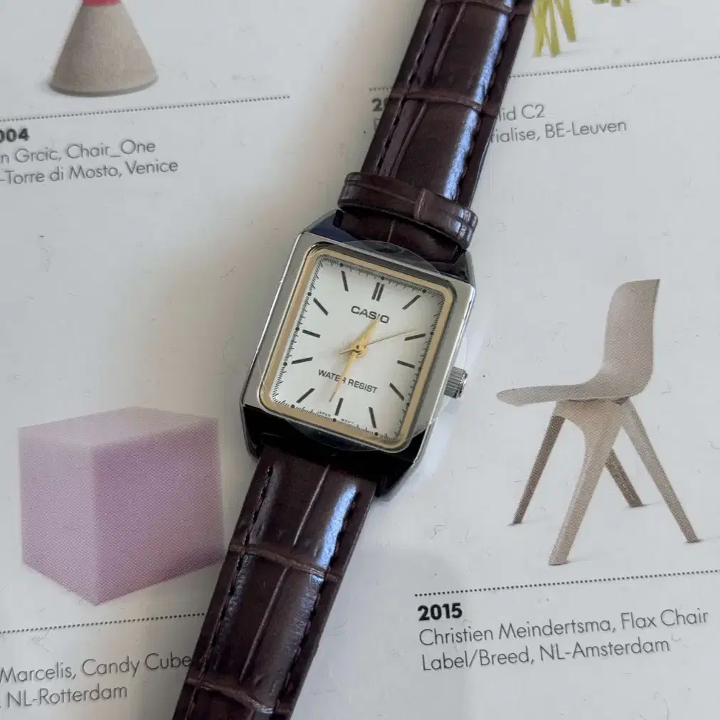 casio leather watch