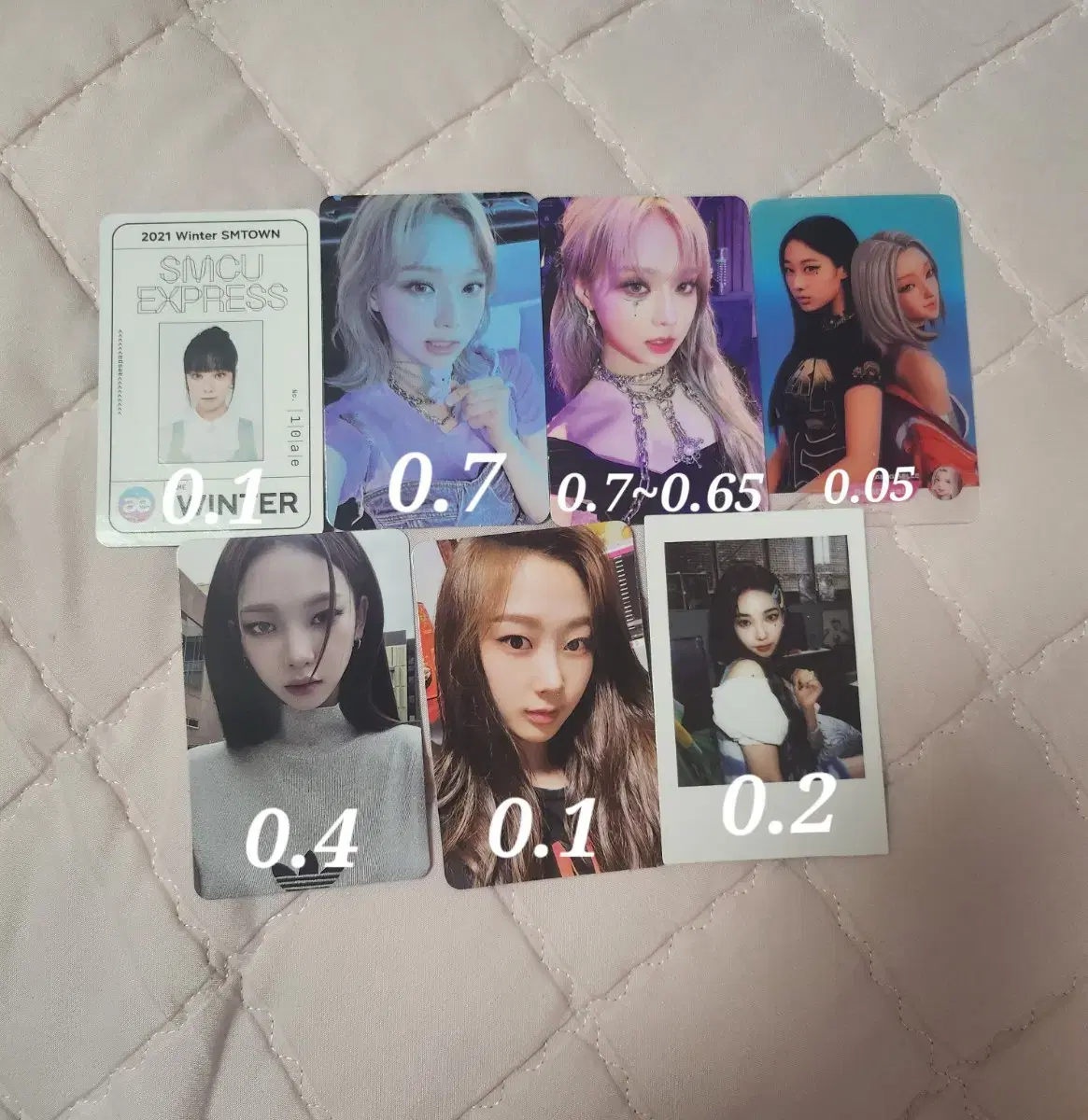 [Sources]Aespa , txt, gidle Photocard