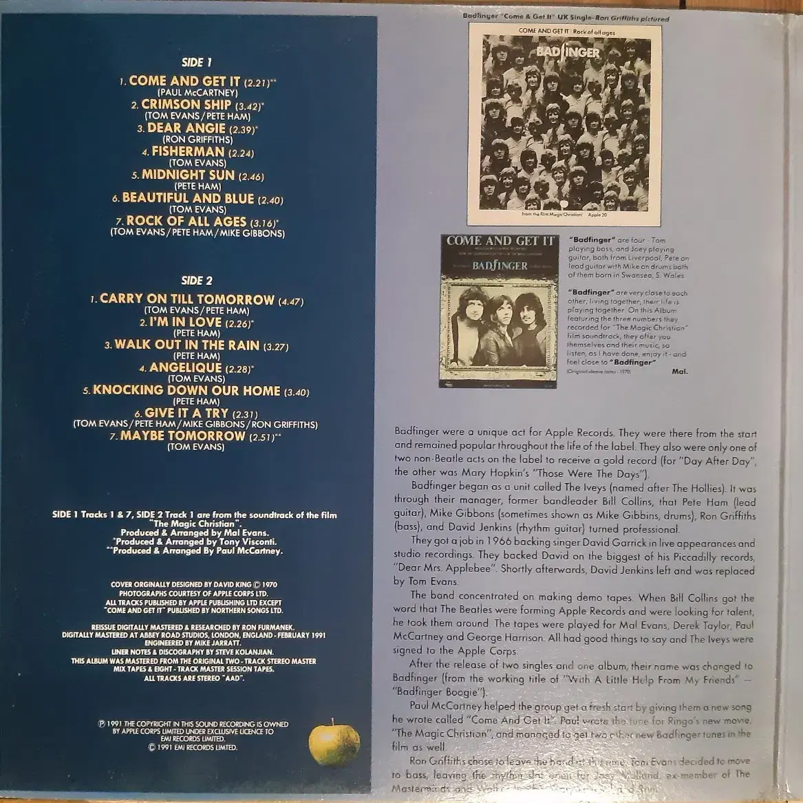 Badfinger magic christian music 계몽사 lp