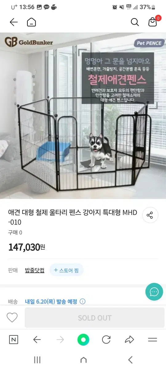 강아지 철제펜스