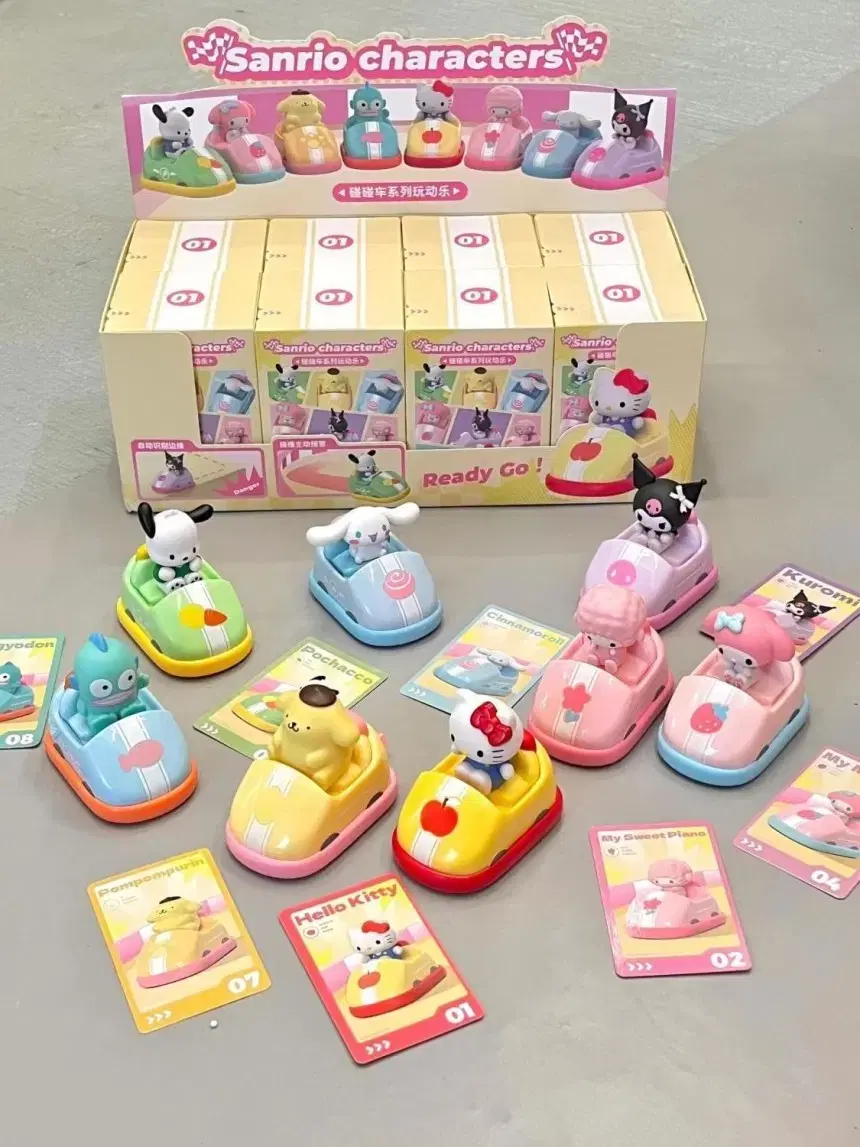 Sanrio Bumper Car Figures Pompompurin Cinnamon Rolls