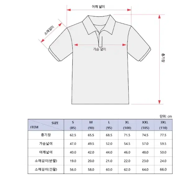 쿨패스 카라티 기능성 반팔 (S 85) 2장블루 / 새거