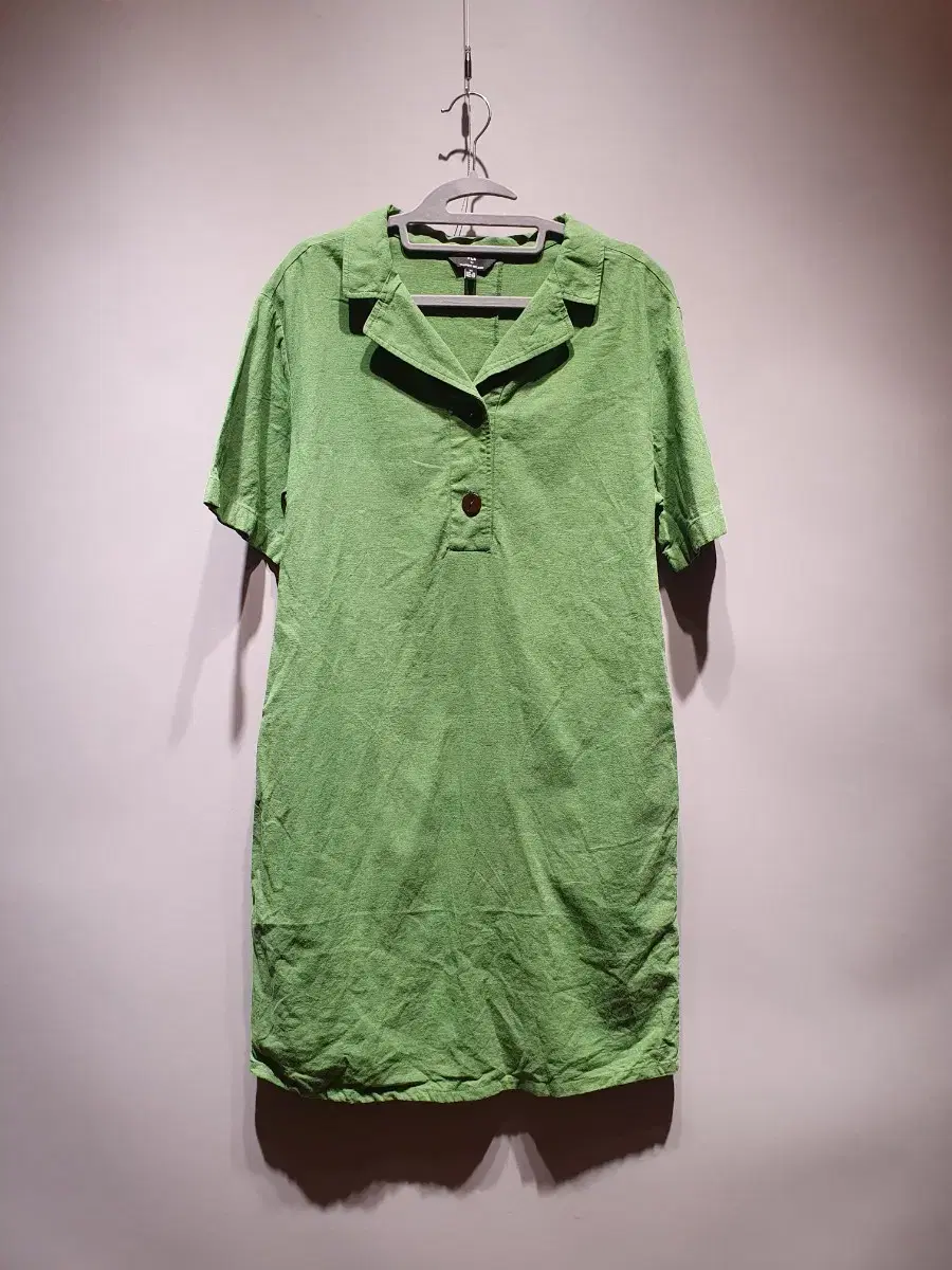 [Free Shipping] Plastic Island Women's Vahn Short Sleeve Mini ONEPIECE XS Green