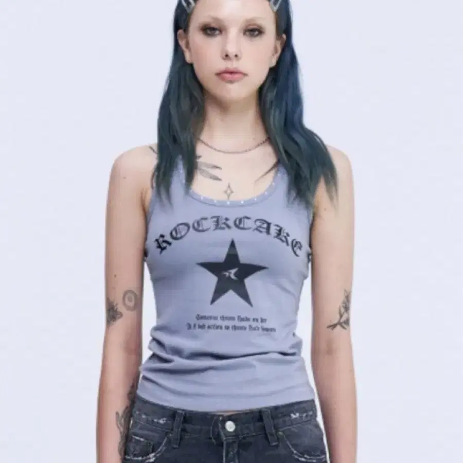 rockcake 락케이크 crystal hotfix sleeveless