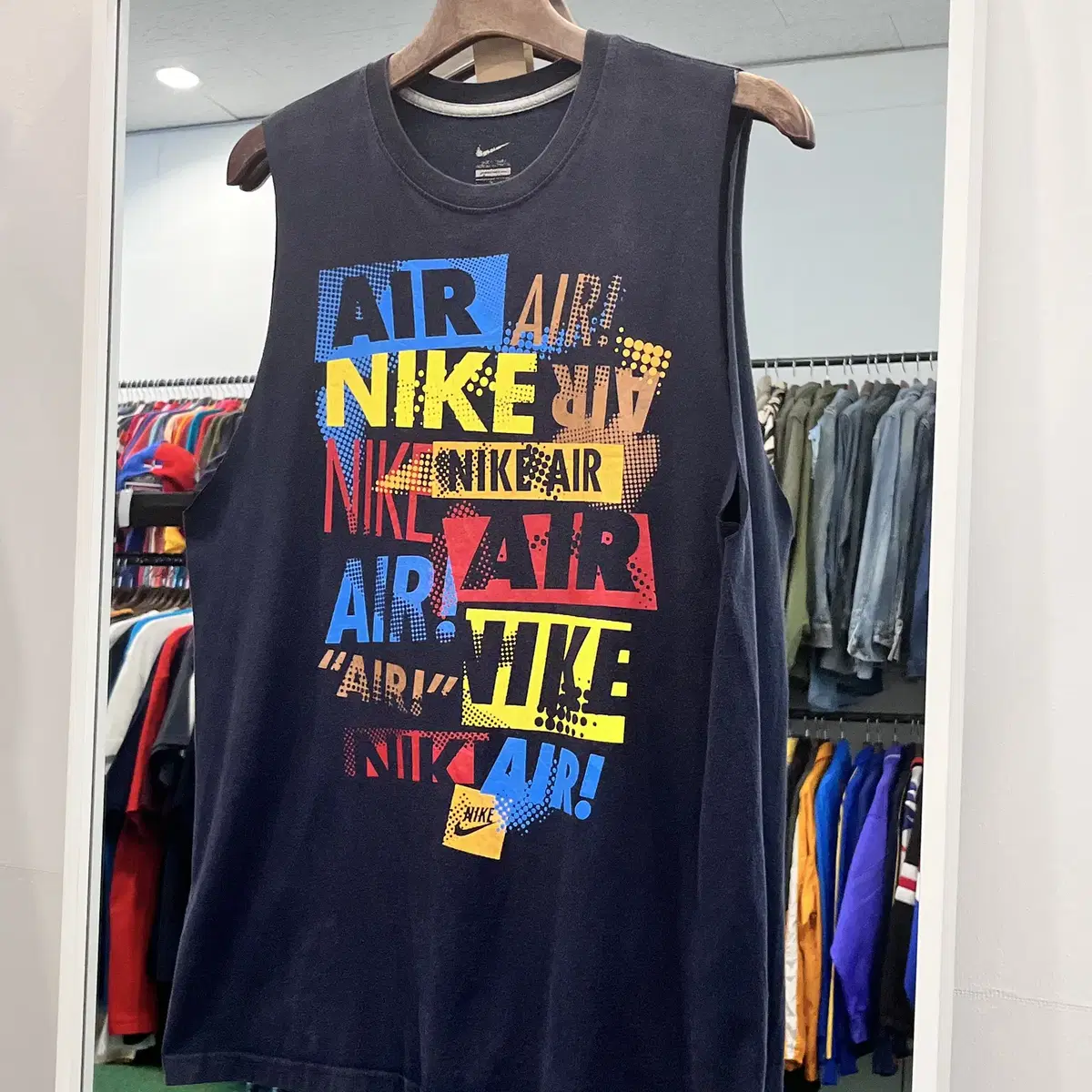 Nike 나이키 에어 프린팅 컷팅 슬리브리스 나시